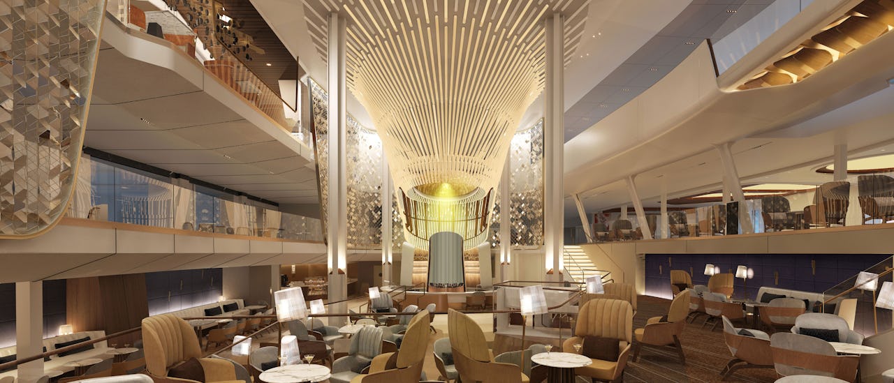 Grand Plaza omgiven av restauranger och med Martinibaren i centrum