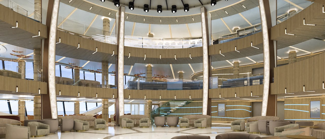 Piazza - hjärtat av fartyget och inspirerad av Europas torg