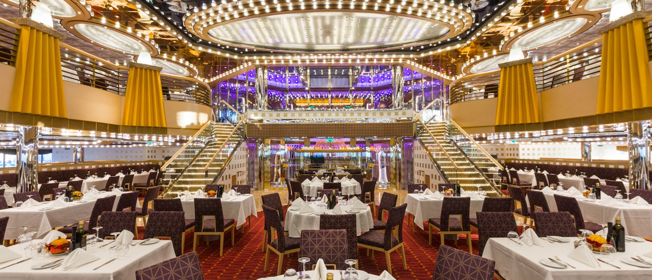 Á la carte-matsalen ingår tillsammans med buffetrestaurangen.