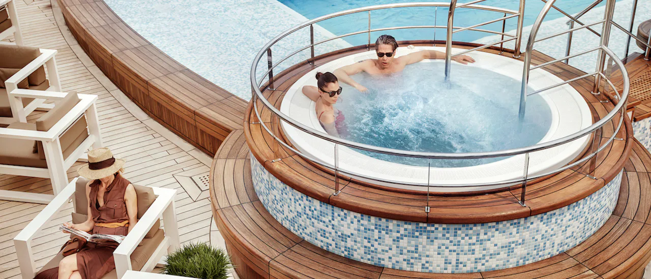 Koppla av i en av bubbelpoolerna