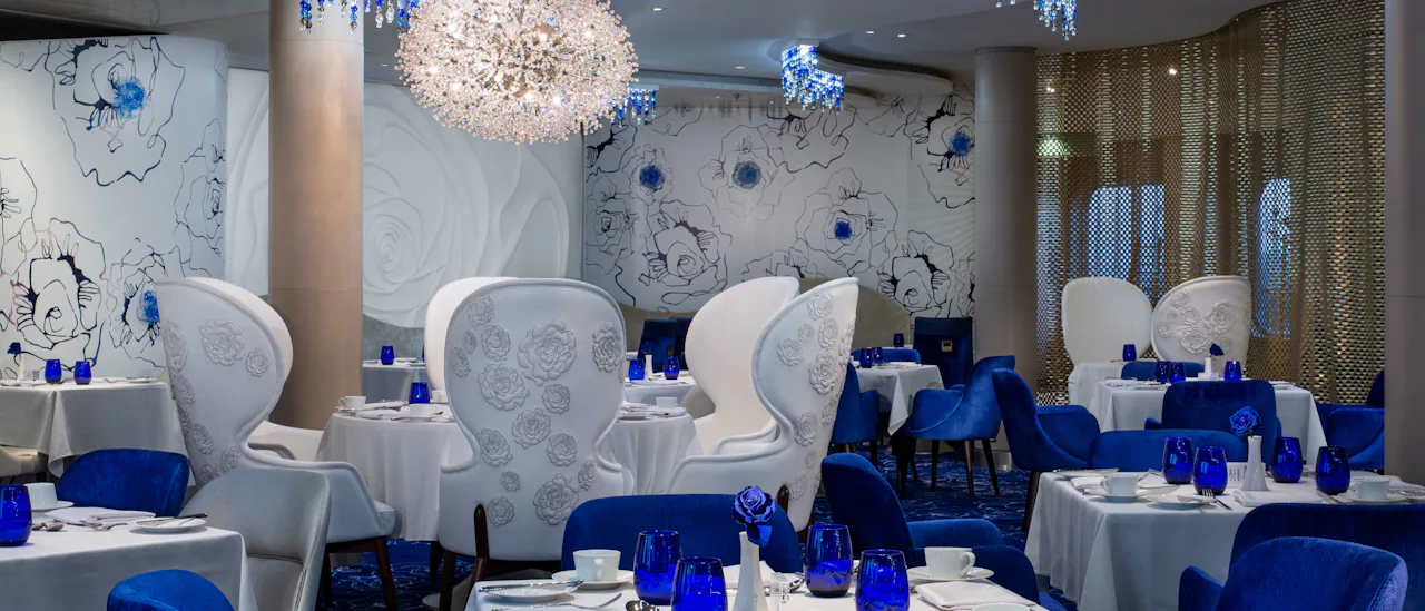 Restaurangen Blu är exklusiv för boende i en Aquaklass-hytt