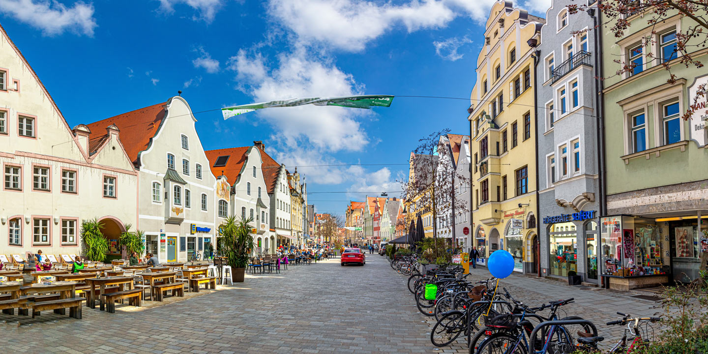 Citykärnan i Ingolstadt, Tyskland.