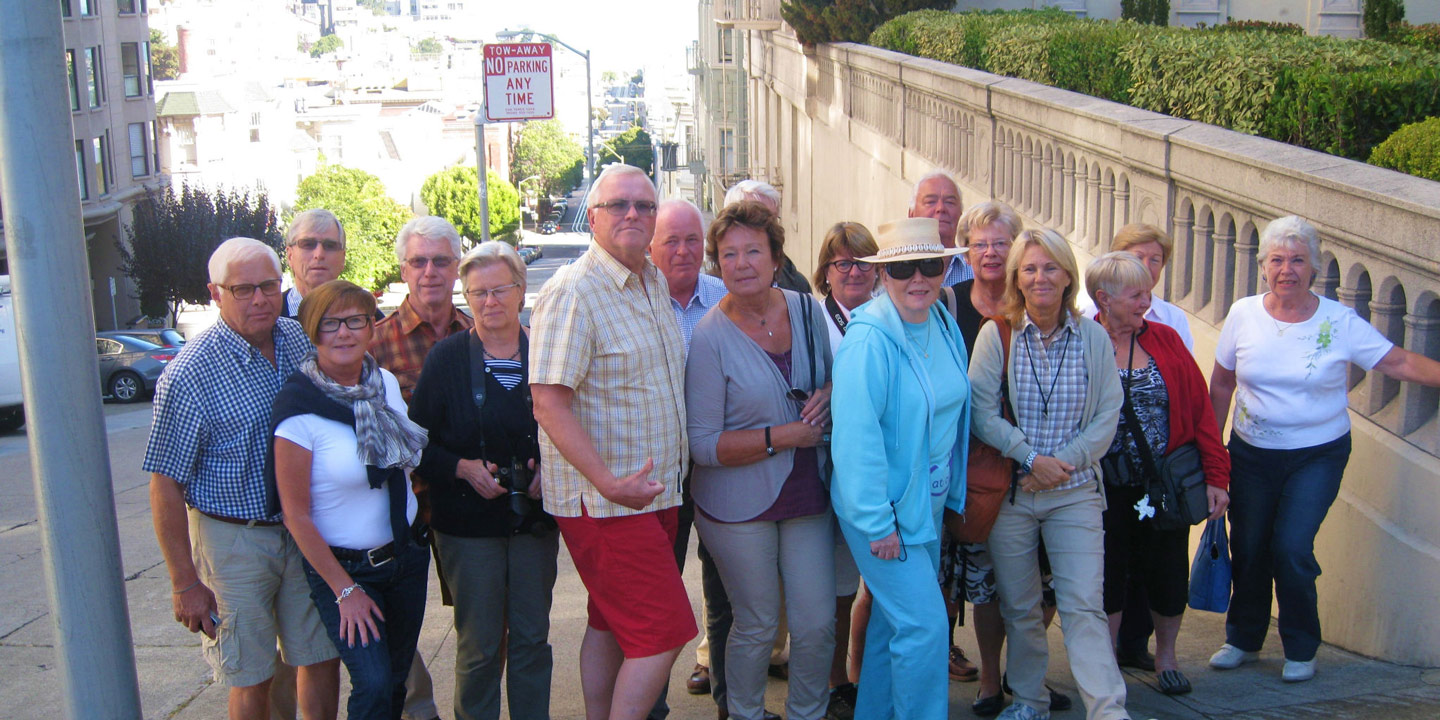 En av Club Eriks grupper ute på resa.