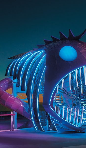 Den skräckinjagande entrén till Ultimate Abyss ombord på Harmony of the Seas.