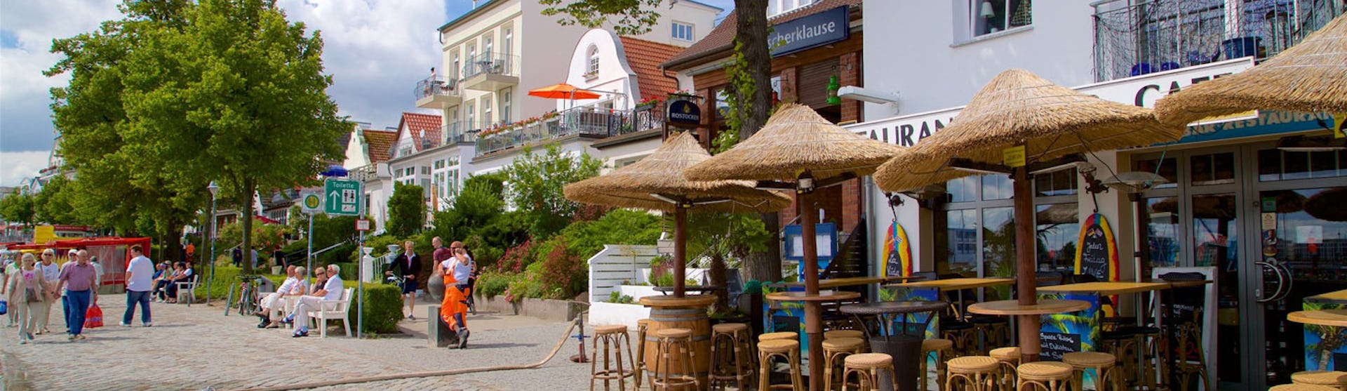 Centrum i Warnemünde, Tyskland.