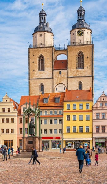 Torg i Wittenberg, Tyskland.