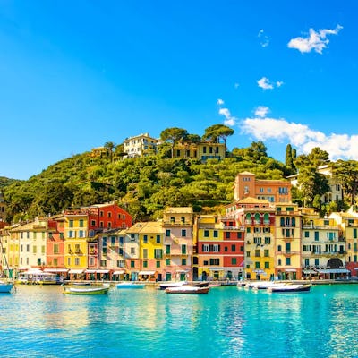 Magiskt vackra Portofino i Italien.