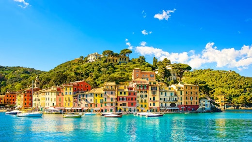 Magiskt vackra Portofino i Italien.