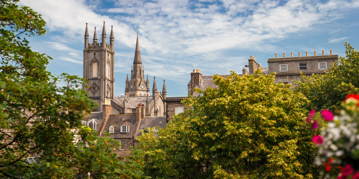 Kirk of St Nicholas i Aberdeen, Skottland.