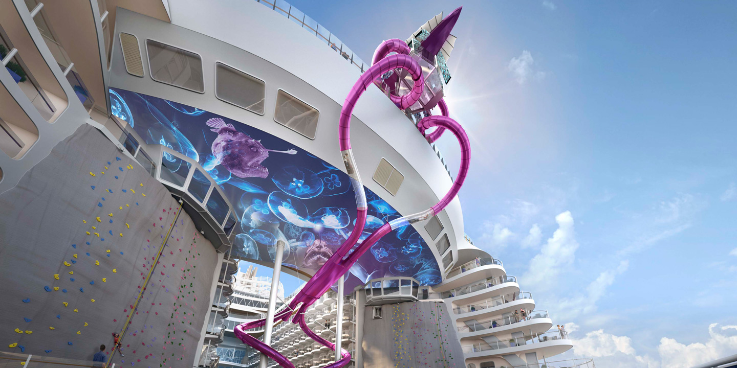 The Ultimate Abyss ombord på Royal Caribbeans fartyg.