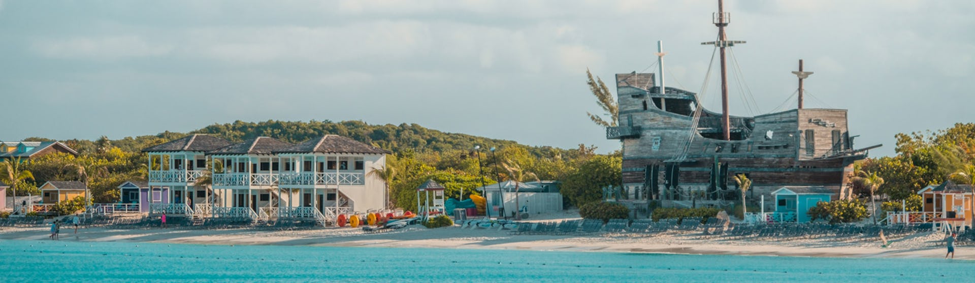 Privata ön Half Moon Cay i Bahamas.
