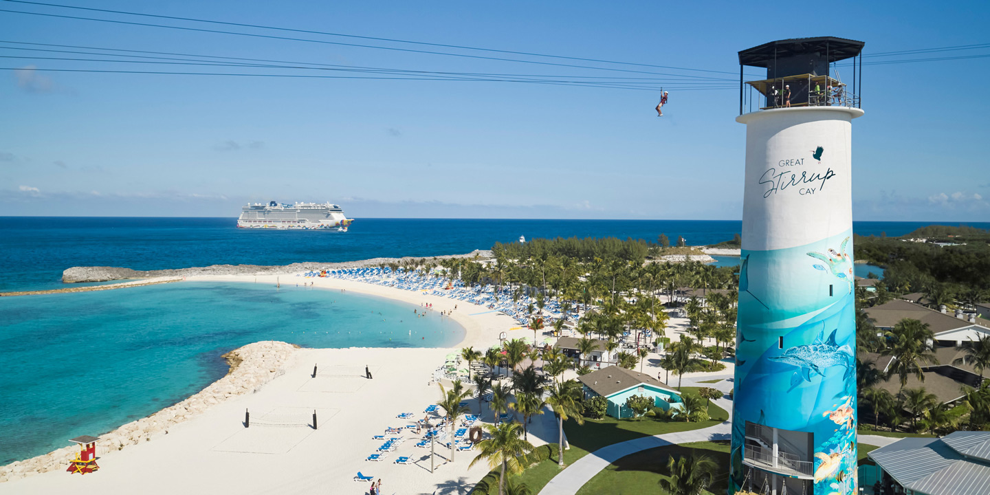 Great Stirrup Cay i Bahamas.