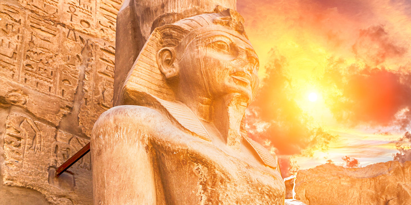 Jättekomplexet Karnak i Luxor i Egypten.