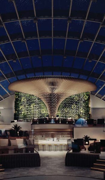 The Dome, med stjärnklar himmel ovanför, ombord på Princess Cruises fartyg Sun Princess.